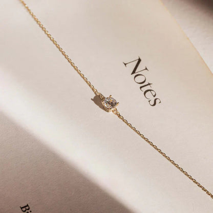 Cléa Moissanite -kivikaulaketju | 14k Kulta