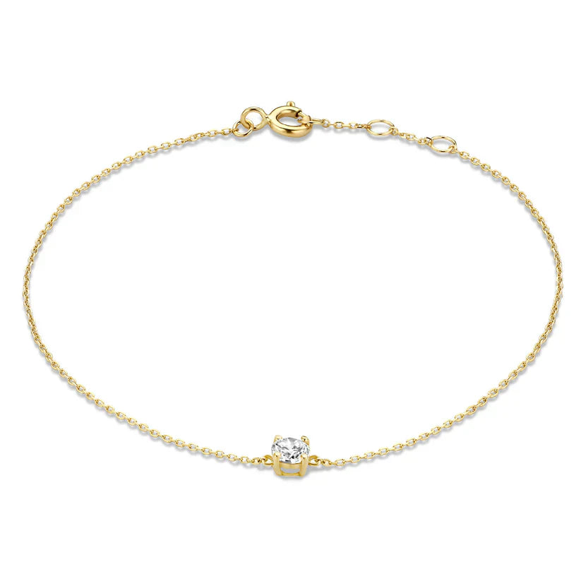 Cléa Moissanite -kivikaulaketju | 14k Kulta