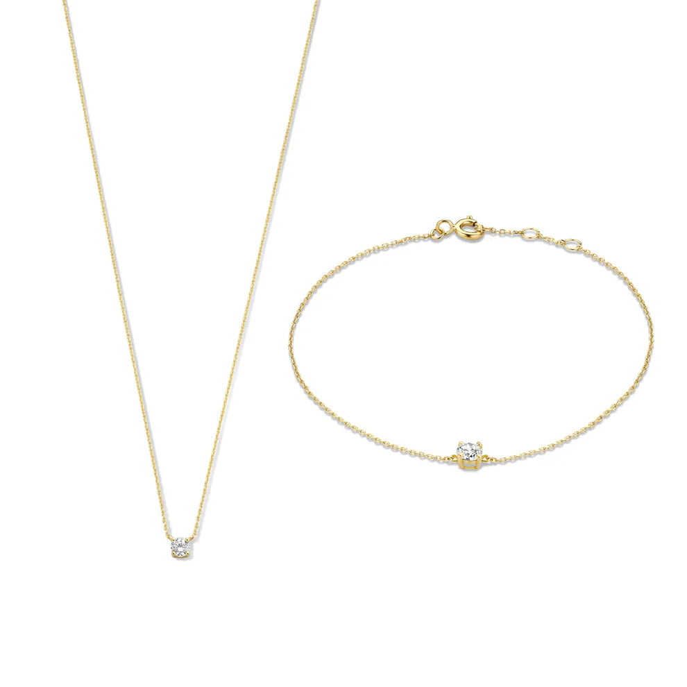 Cléa Moissanite Kerrostussetti | 14k Kulta