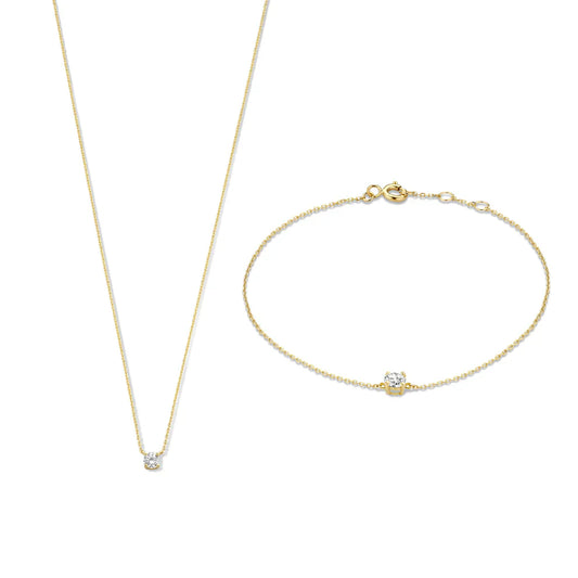 Cléa Moissanite Kerrostussetti | 14k Kulta