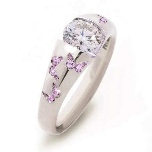 Violetin Perhosen Sormus Vintage
