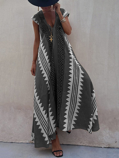 Boho™ | V-kauluksellinen ilman hihoja mekko