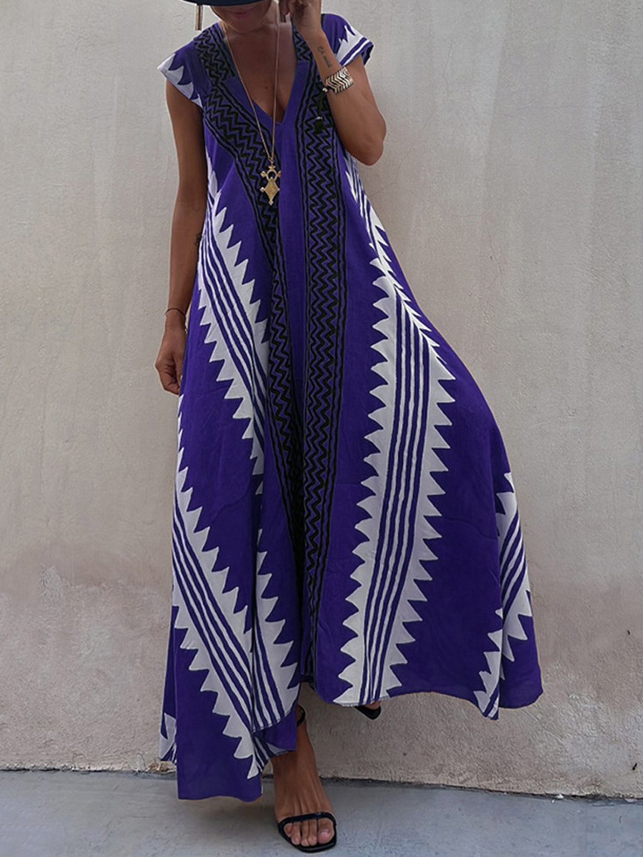 Boho™ | V-kauluksellinen ilman hihoja mekko