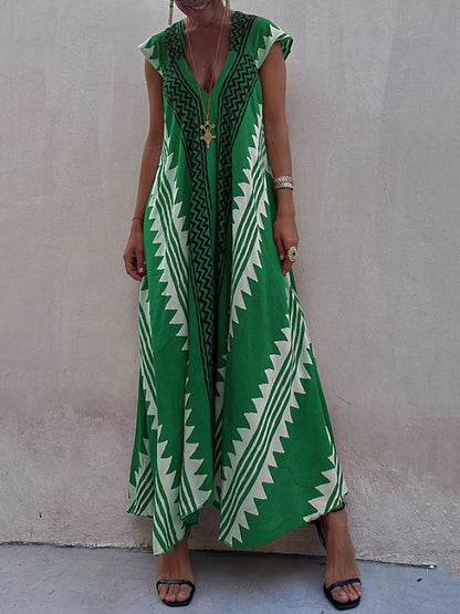 Boho™ | V-kauluksellinen ilman hihoja mekko