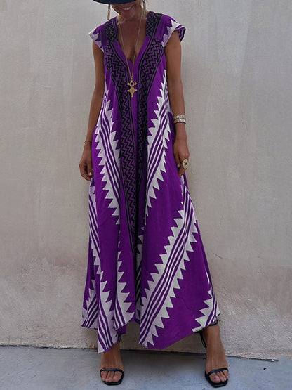 Boho™ | V-kauluksellinen ilman hihoja mekko