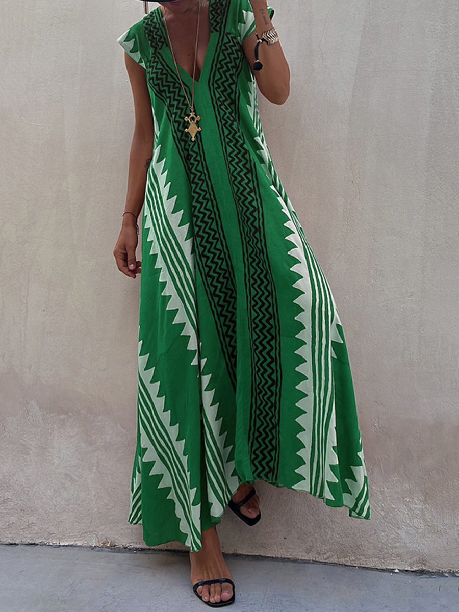 Boho™ | V-kauluksellinen ilman hihoja mekko