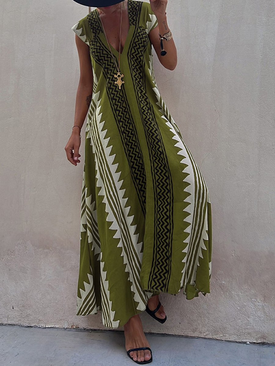 Boho™ | V-kauluksellinen ilman hihoja mekko