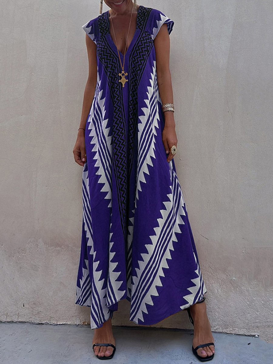 Boho™ | V-kauluksellinen ilman hihoja mekko
