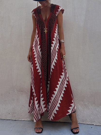 Boho™ | V-kauluksellinen ilman hihoja mekko