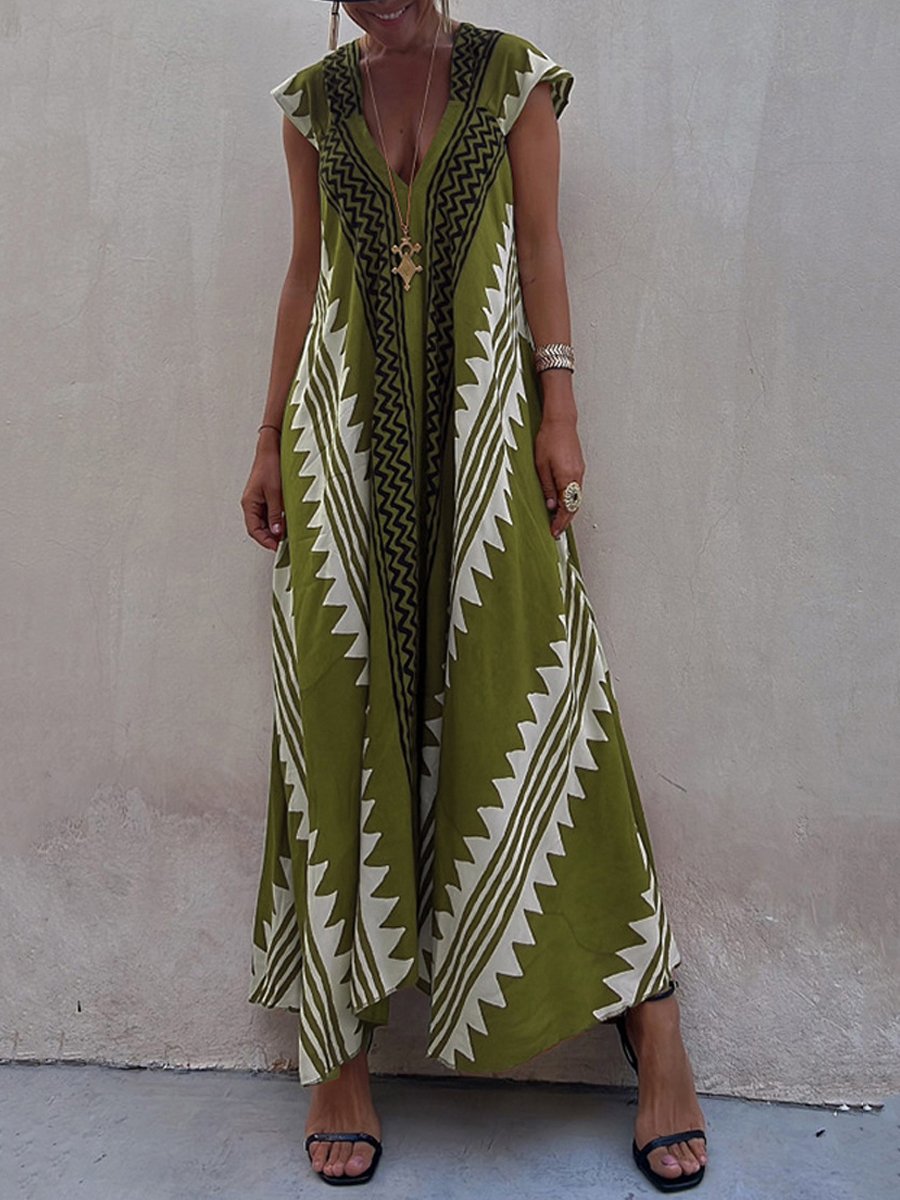Boho™ | V-kauluksellinen ilman hihoja mekko