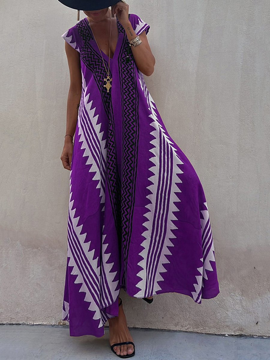 Boho™ | V-kauluksellinen ilman hihoja mekko