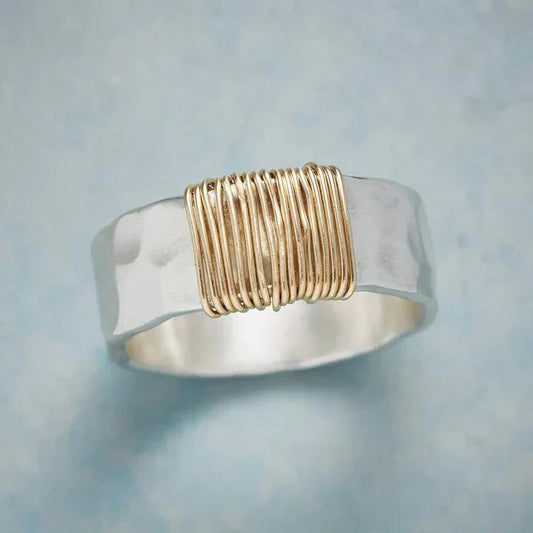 Sofi™ | Vintage Guldtrådsring i Silver
